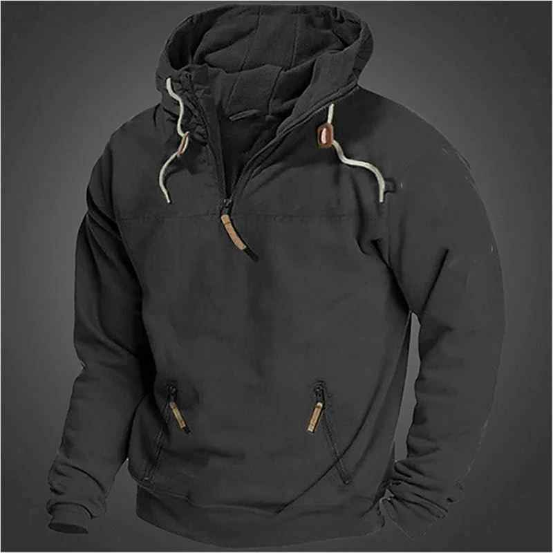 Spring Autumn Solid Color Loose Casual Hoodies Male Long Sleeve Fashion All-match Hooded Sweatshirt Hombre Harajuku Y2K Top Men