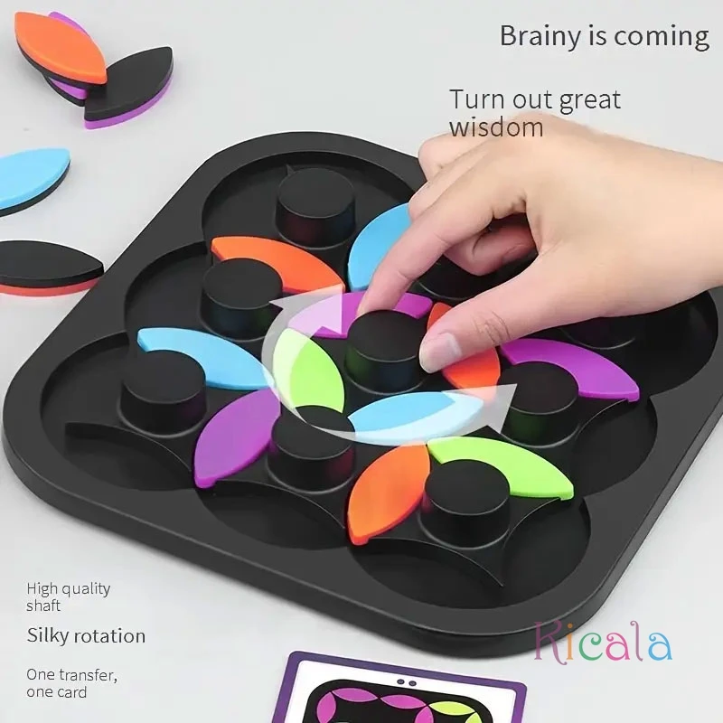 【Exclusive Discount】 Leaves Rotating Puzzle - Early Learning Interactive Game for Youngsters Table Top Puzzle Board Game Set.
