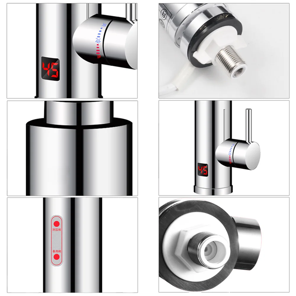 3000 واط سخان مياه كهربي الحمام المطبخ صنبور Tankl...