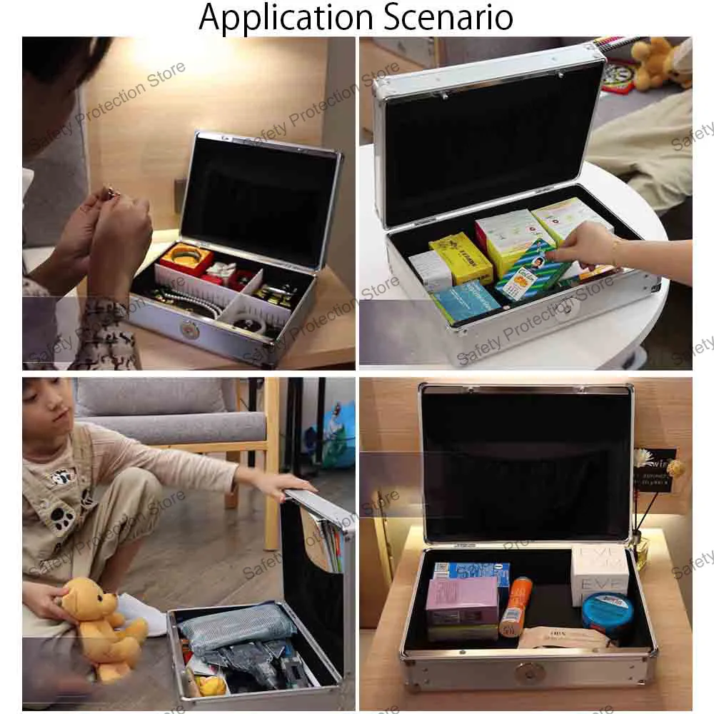 Biometric Fingerprint Safe Box Gun Safe Jewelry Privacy Security Storage Box  Morse Code Lock Box Intelligent Secret Hidden Safe