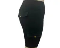 Women's Plus Size Solid Color Dry Pocket Yoga Sports Shorts - Image 4