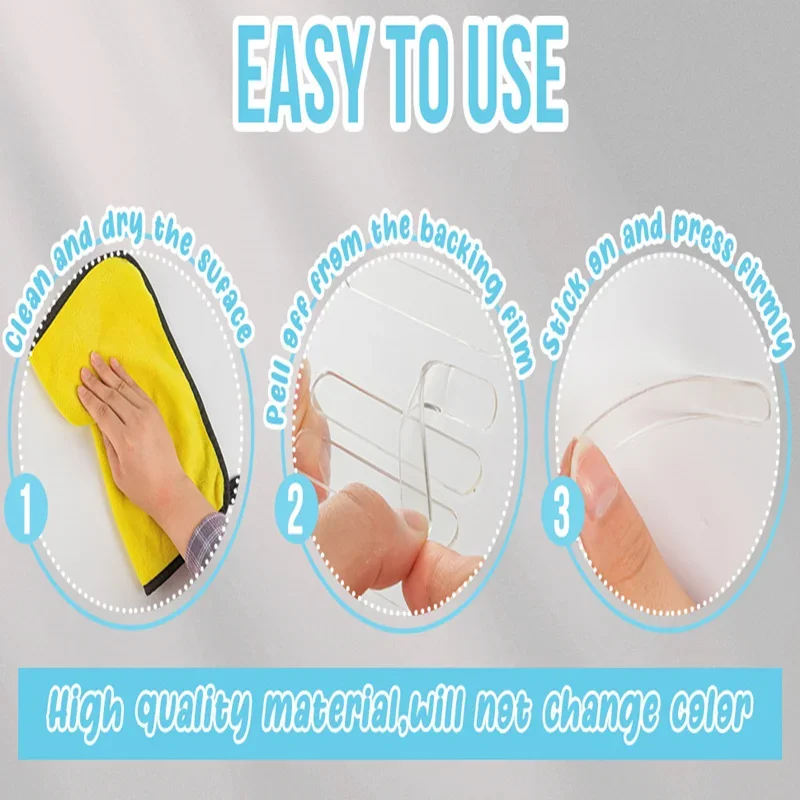 Silicone Anti-collision Strip Non-marking Punch-free Anti-drop Door Sticker Handle Mute Protection Sticker