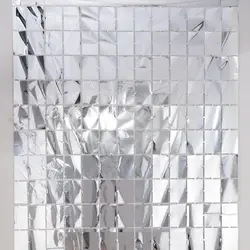 Luxurious Sequin Panel Backdrop for Elegant Events and Celebrations (Silver)