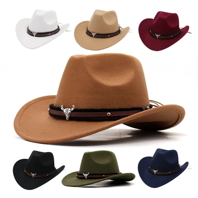 Western Black Cowboy Hat Jazz Knight Hats For Men Ethnic Style