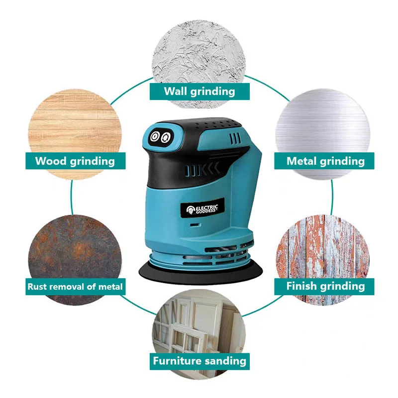 125mm 3Speed Brushless Random Orbital Sander For Makita 18V Battery Tool