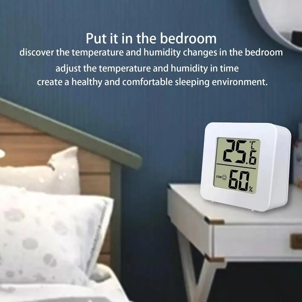 Description Picture 4 of itemMini Indoor Temperature Humidity Monitor Digital Magnetic Absorption Indoor Accurate Temperature Humidity Gauge Meter Monitor