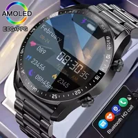 2025 New Bluetooth Call Smart Watch Men AMOLED 360*360 HD Display Heart Rate Sleep Fitness Tracker ECG+PPG Business Smartwatches