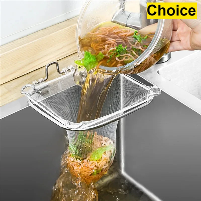 50Pcs Disposable Kitchen Sink FilterMesh Sewer Garbage Filter Meal Residue Pool Mesh Bag Drainage Screen Sink Garbage Net
