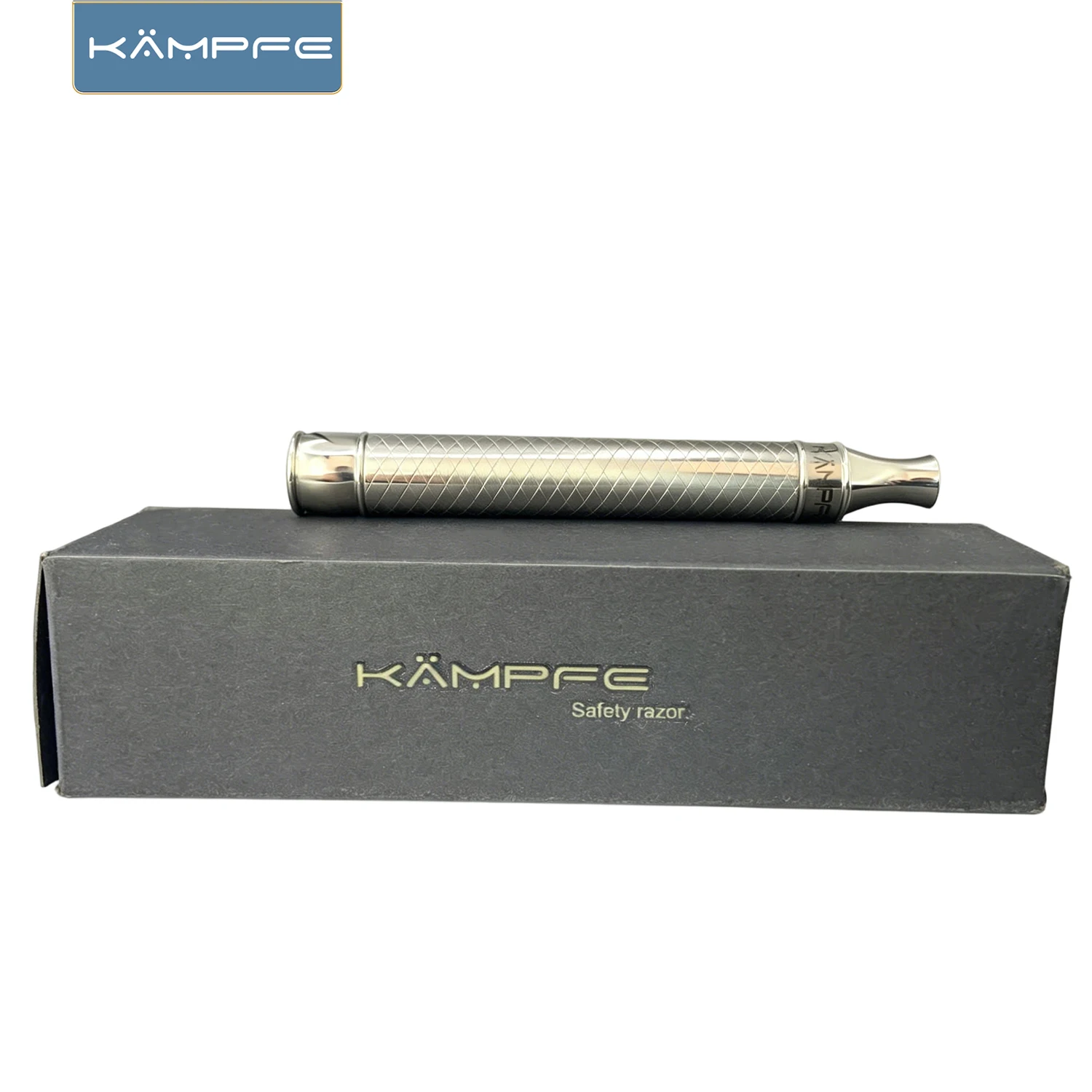 KAMPFE CNC 안전 면도기 손잡이 광택 스테인리스 스틸 수동 면도기 그립 대부분의 양날 면도기 헤드에 호환 남성 면도 선물