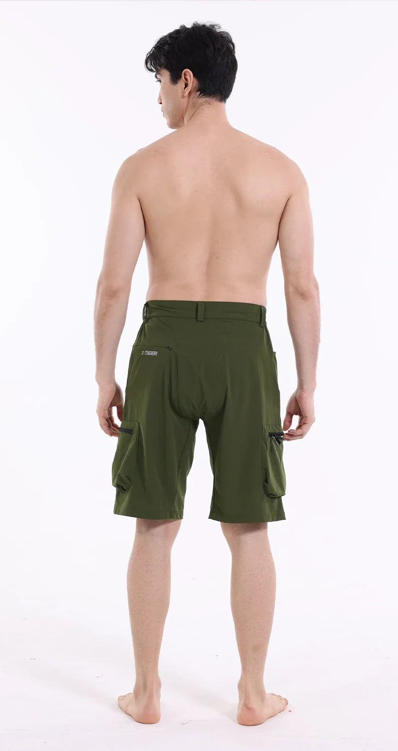 Mountain Bike Shorts – Breathable Multi-Pocket Cycling Shorts with Elastic Waistband