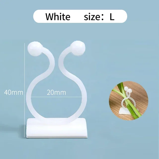 Delme Gerektirmeyen Kendinden Yapışkanlı Bitki Askısı, Pothos ve Veri Kabloları için Sabitleme Klipsi, Ev Ofis Kablo Düzenleyici