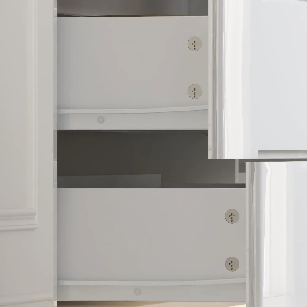 White LED 8-Drawer Dresser 4
