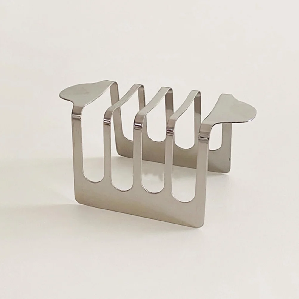 

Toast Rack Stainless Steel Countertop Toast Stand Kitchen Bread Rack Accessory