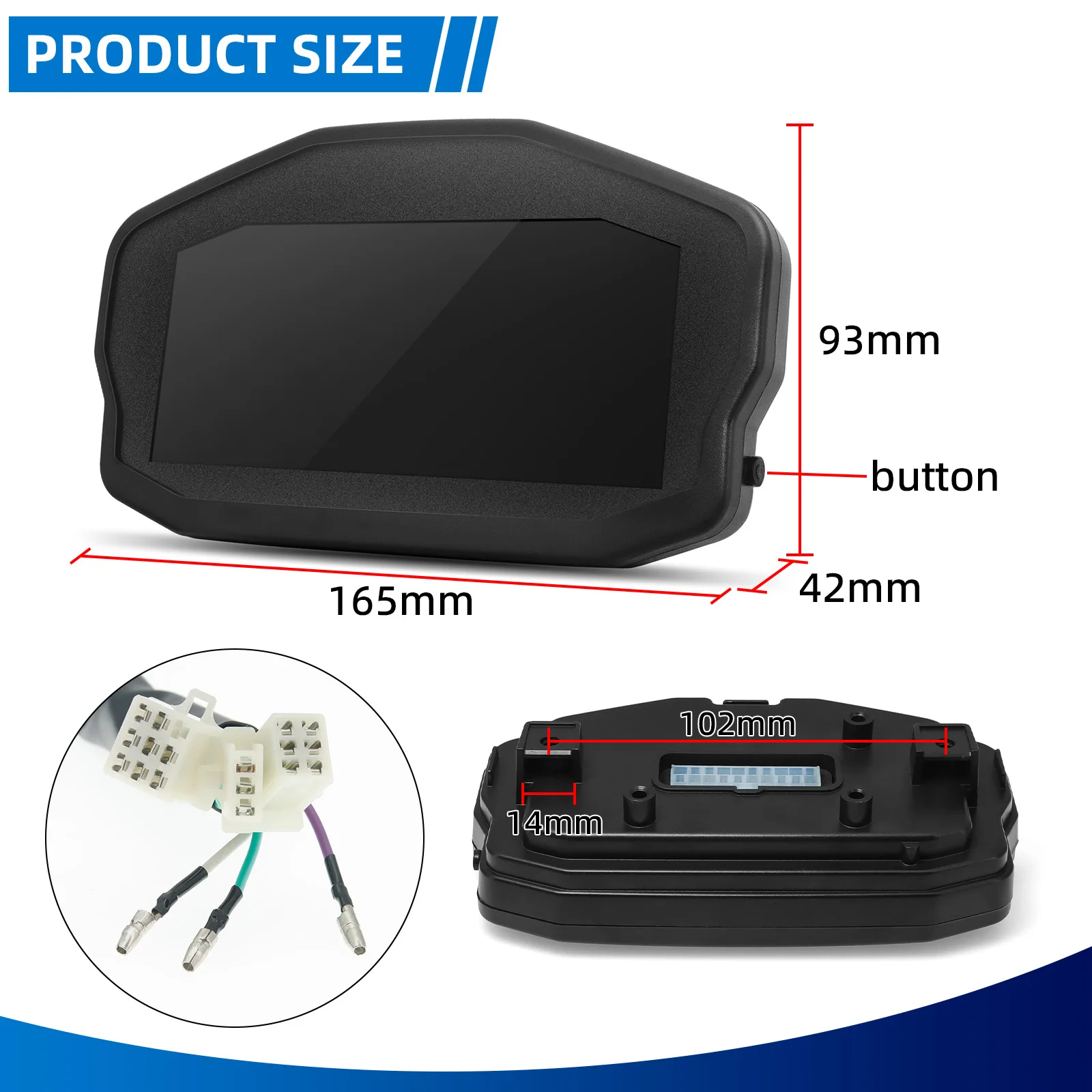 Universal LED Motorcycle Speedometer Digital Odometer 2,4 Cylinders RPM Tachometer For Honda Ducati Kawasaki motorcycle speedometer