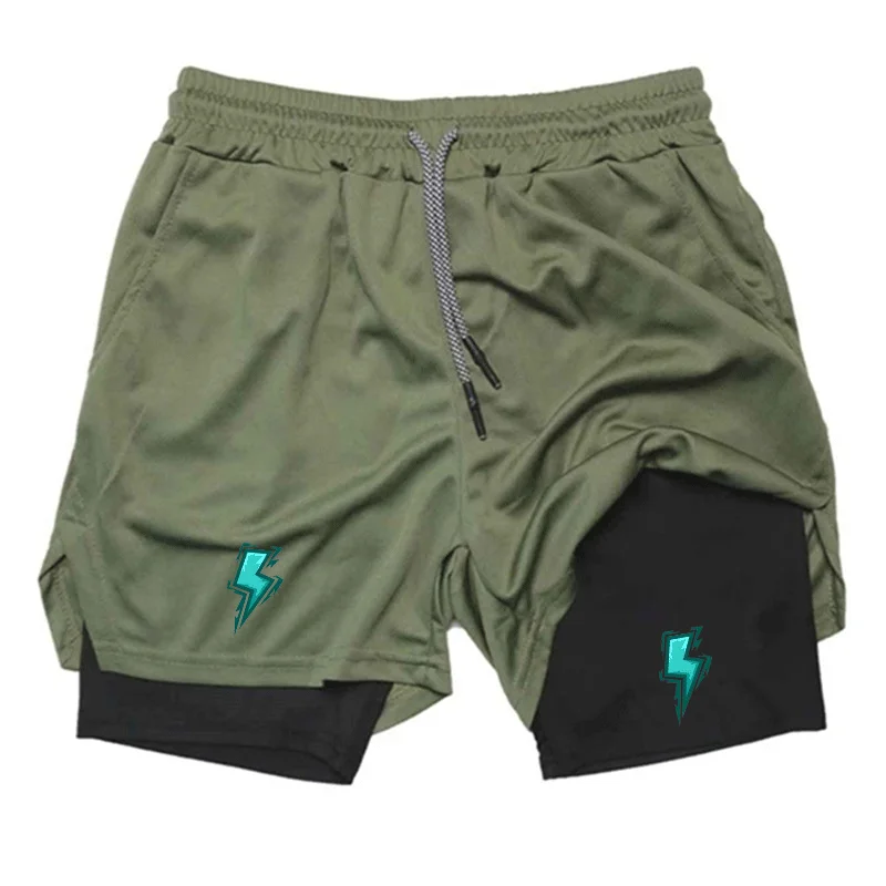 Shorts d'entraînement de basketball 2 en 1, shorts de sport à double couche, shorts de fitness, pantalon d'entraînement, jogging, vêtements de sport pour hommes