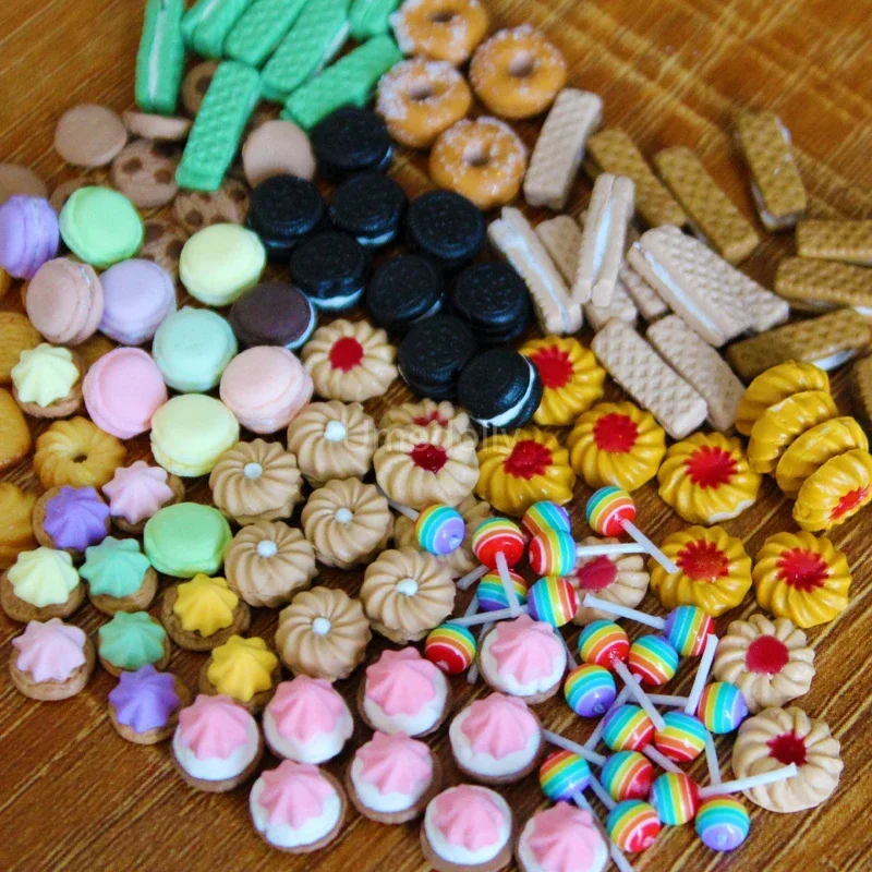 Miniature Dollhouse Food Dessert Cookies Canister Pretend Play Kitchen Mini Macaron For Barbies BJD Doll Accessories Cute