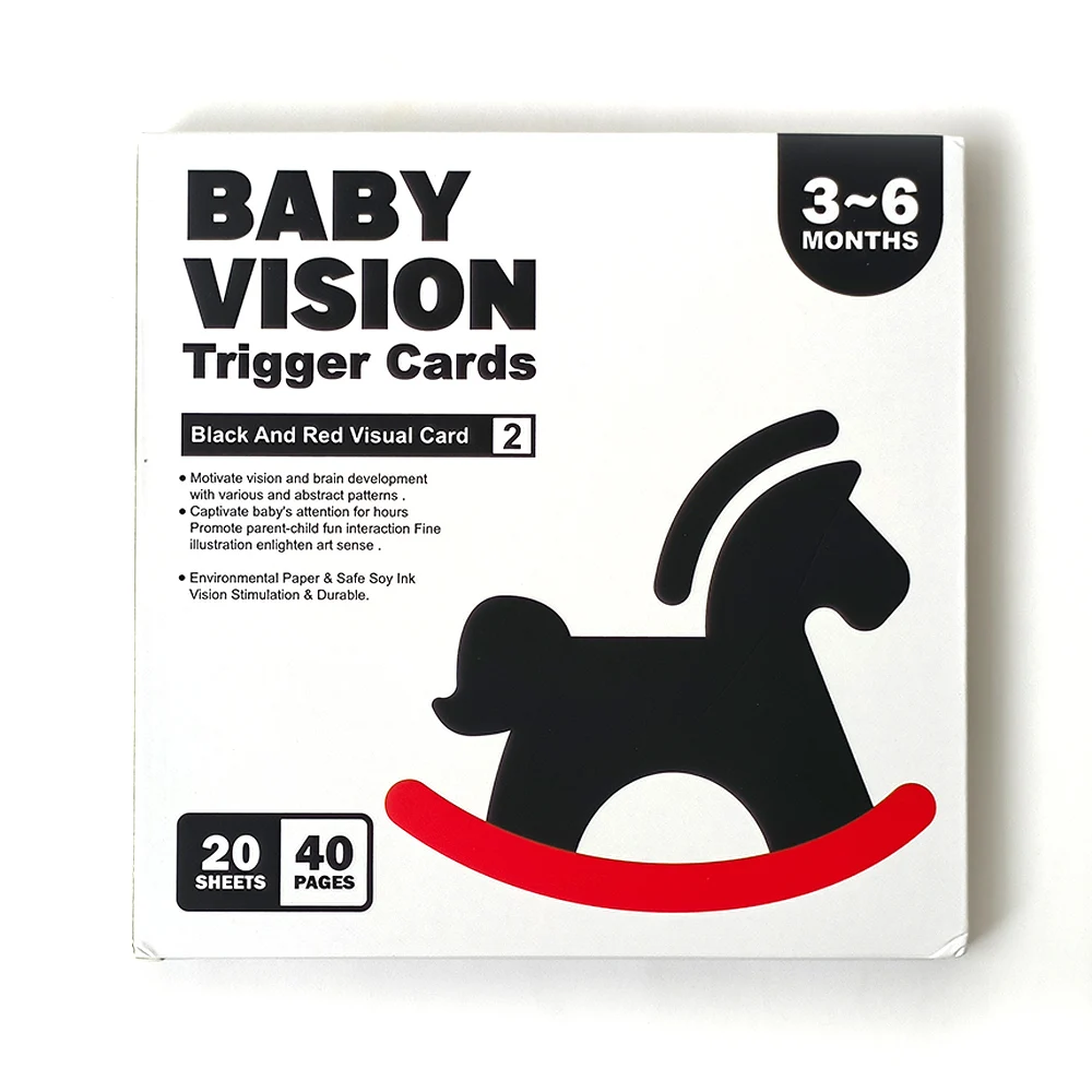 3 to 6 Months Vision Trigger Cards Early Education Cards Training Newborn  Babies Visual Stimulation Practice Montessori Toy