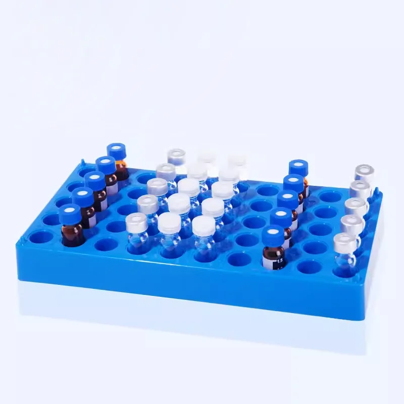 샘플 병 랙 주입 병 랙, 플라스틱 품목 빈 병 랙, 실험실 도구, 50 웰 액체 랙, 1.8ml-20ml, 1 개