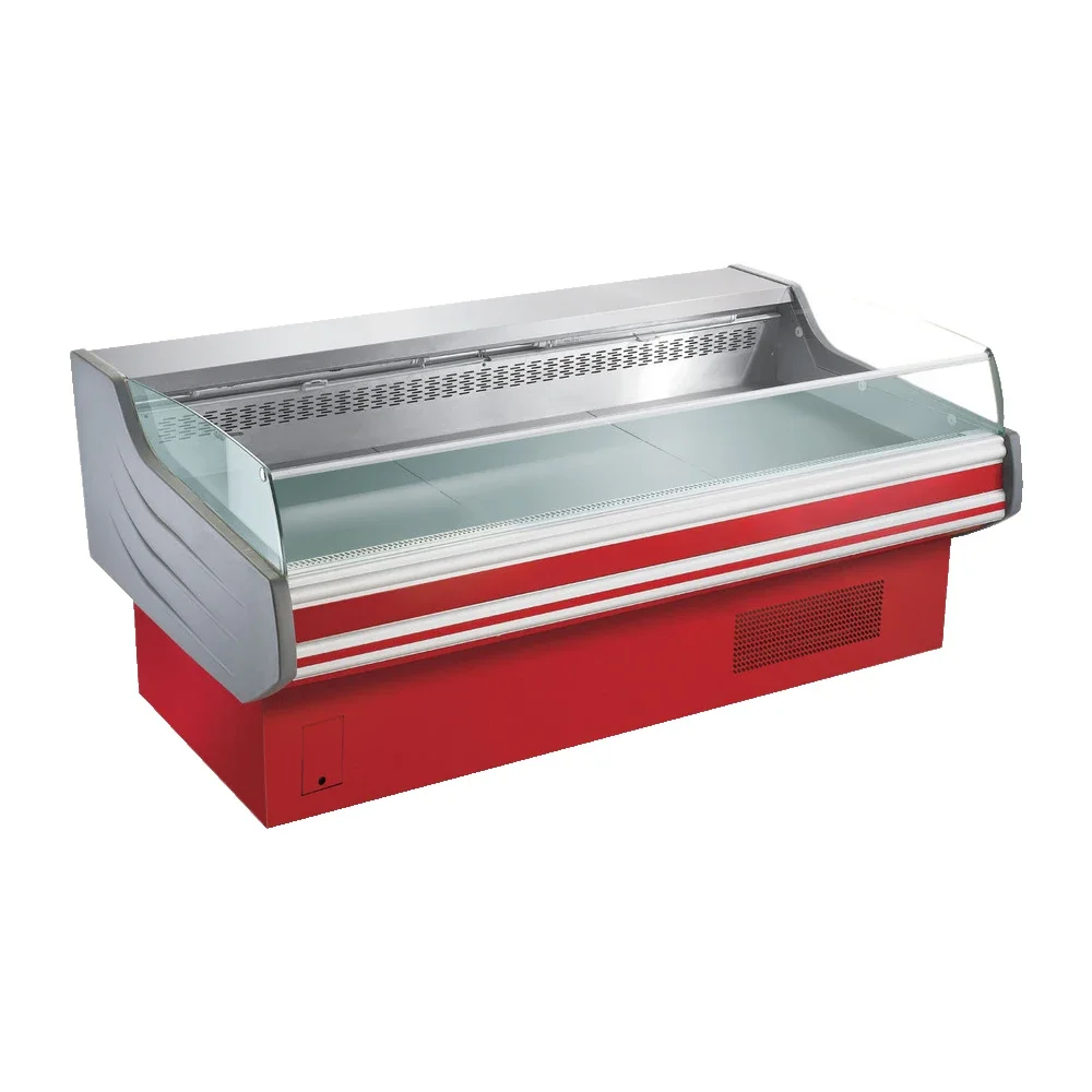 New Commercial Meat Freezer Display Refrigeration Equipment Horizontal Fridge Cooler Refrigerator Showcase For Restaurant