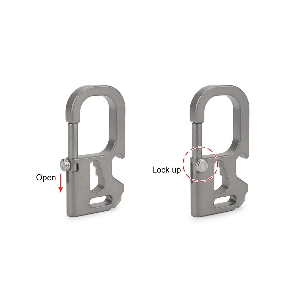 Description Picture 5 of itemTitanium Alloy Buckle Keychain Multi Functional Screwdriver Bottle Opener Buckle Outdoor Tool EDC