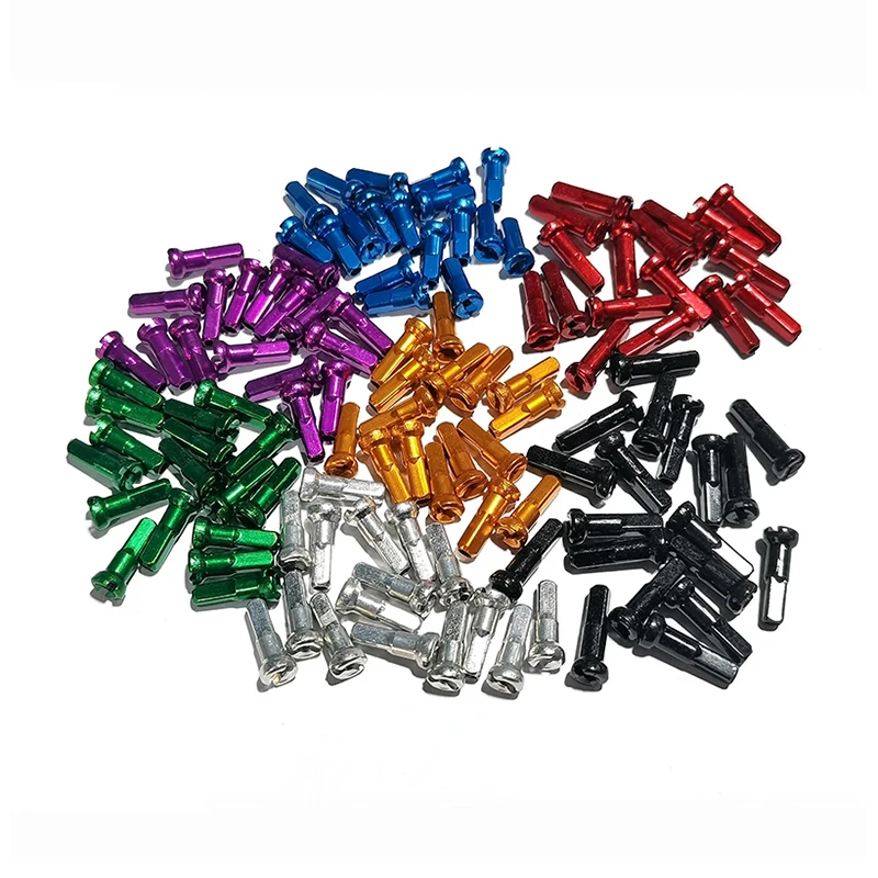 SPEEDSAFE SS14 12mm 14mm 16mm 0.32g/pc Bicycle Nipples 100pc/lot Gauge 14 Head Round External Bike Spoke Nipples