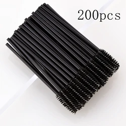 Bulk Pack of Disposable Eyelash and Eyebrow Applicator Brushes (200pcs black)