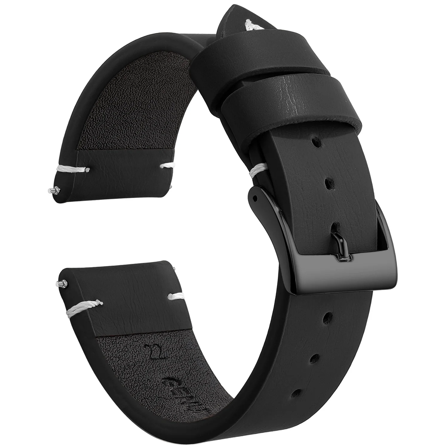 Vintage Leather Watch Band Strap with Stainless Steel Buckle