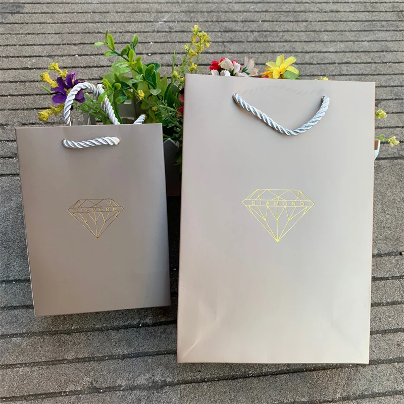 

Thickened White Card Paper Bag Jewelry Diamond Jewelry Tote Bag General Purpose Shopping Paper Bag Gift Paper Bag