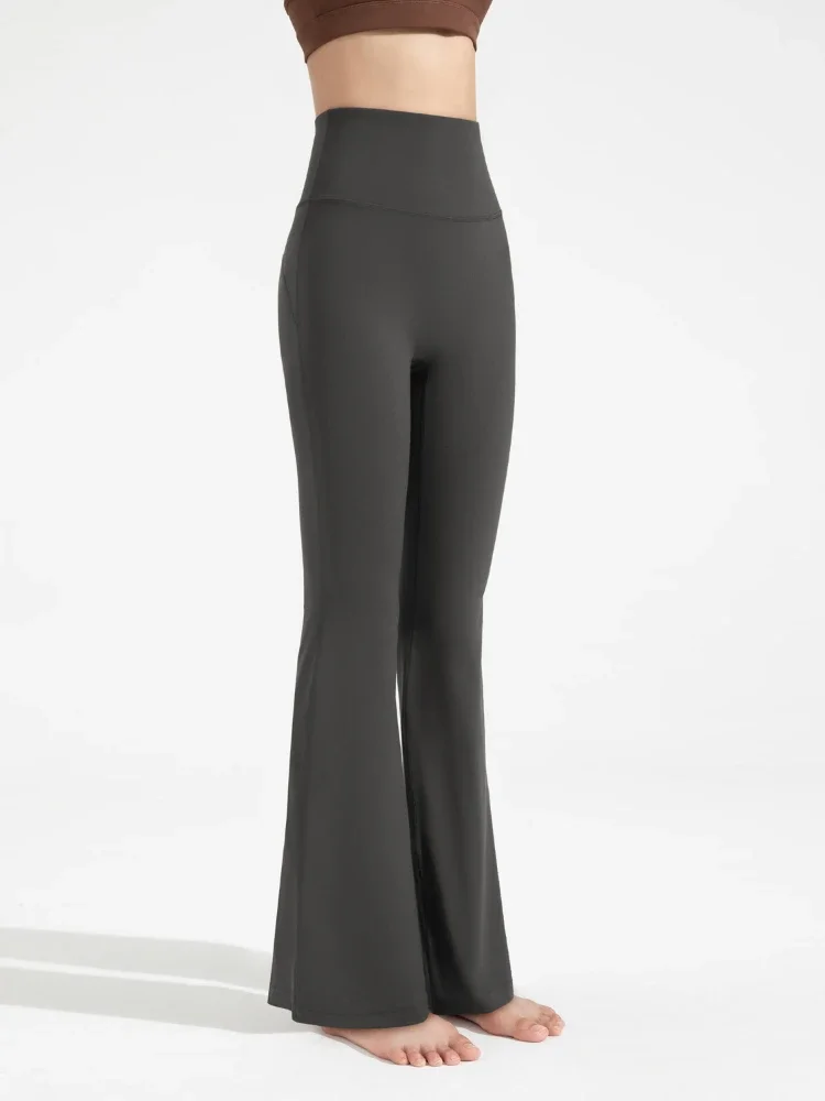 2024 New Trousers Women Clothing Flare Pants High Waisted Buttocks Lifted Sports Flared Fitness Solid Wide Leg Pants Clothes