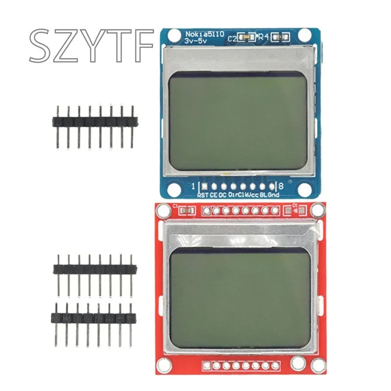 Smart Electronics Modulo Lcd Display Monitor Adattatore Retroilluminazione Blu Pcb 84*48 84X84 Lcd 5110 Schermo Nokia 5110