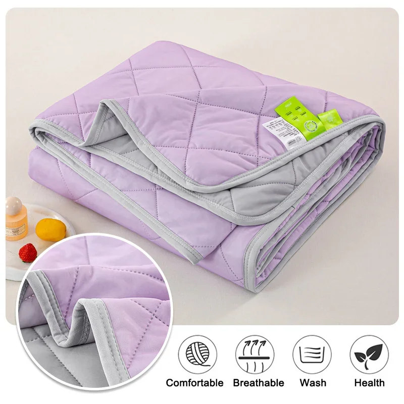 Summer Cooling Blanket For Bed Silky Air Condition Solid Color Ultra-Soft Blanket Washable Ice Quilt Class A Cool Feeling Quilt 2
