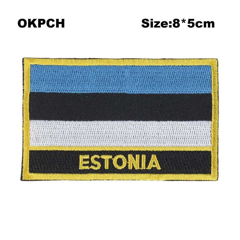 

Estonia Square Shape Iron-on Flag Patch Embroidered Saw on Badges Patches for Clothing PT0013-R