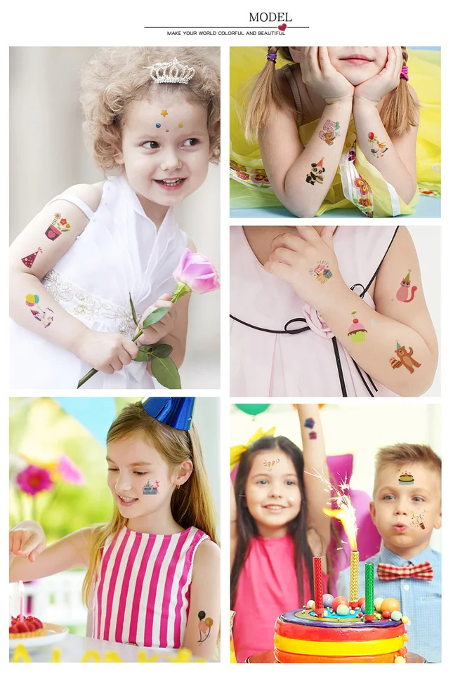 10 Blätter Temporäre Tattoos Für Kinder – Wasserfest, Sicher, Leicht Entfernbar, Perfekt Für Partys & Spaß