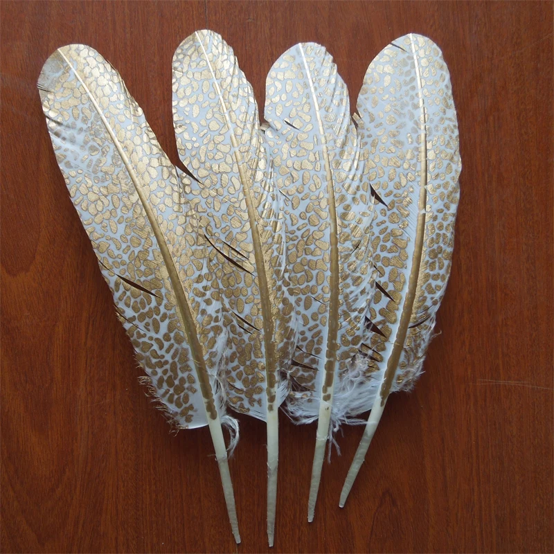 

30Pcs/lot!25-30cm long Plating Turkey Round quill feathers,High Qulaity Turkey Quills,Fly Tying or Crafts,