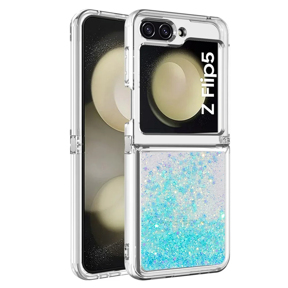 Luxury Glitter Quicksand Gradient Love Heart Bling Case Cover