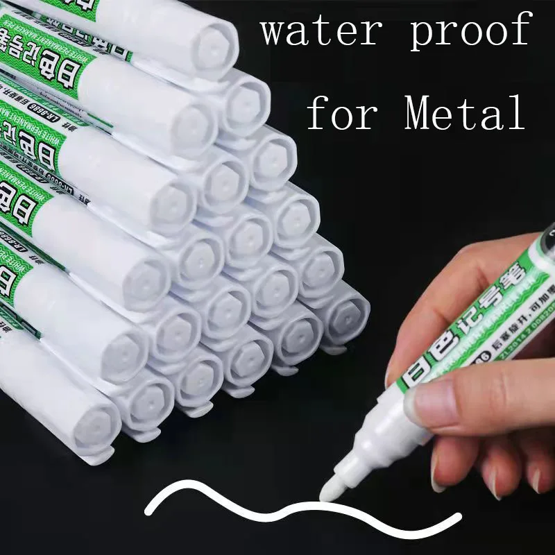 3/5pcs White Marker Pen Oily Paint Permanent for Metal Leather Fabric