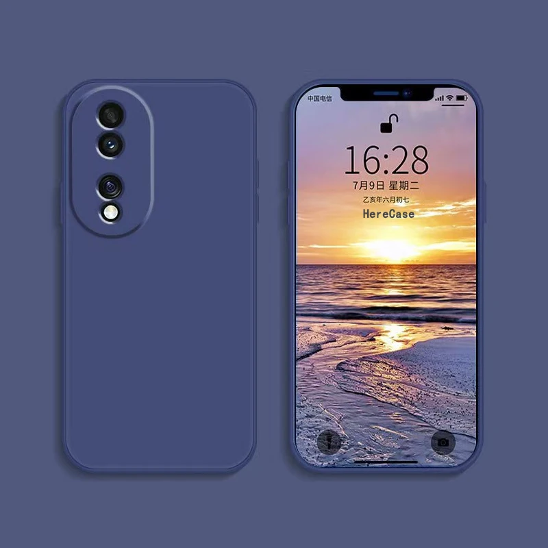 Square Liquid Silicone Shockproof Phone Back Cover - Soft and Durable Protection
