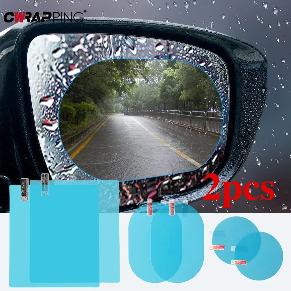 Car Stickers Vinyl Rainproof Waterproof Rearview Window Mirror Clear Protective Film Tuning Rain Proof Auto Accessories 4pcs