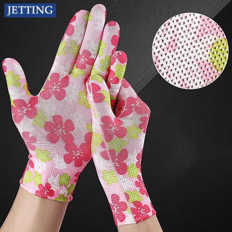 

New 1 Pair Color PU garden labor gloves Women Non-Slip Working Gloves Household Labor Protection Gloves