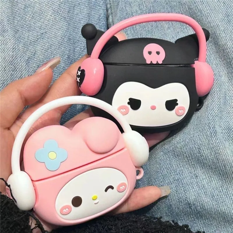 

MINISO Sanrio Earphone Case for Huawei Freebuds SE2 Kuromi Melody Silicone Wireless Earbuds Charging Box Protective Cover