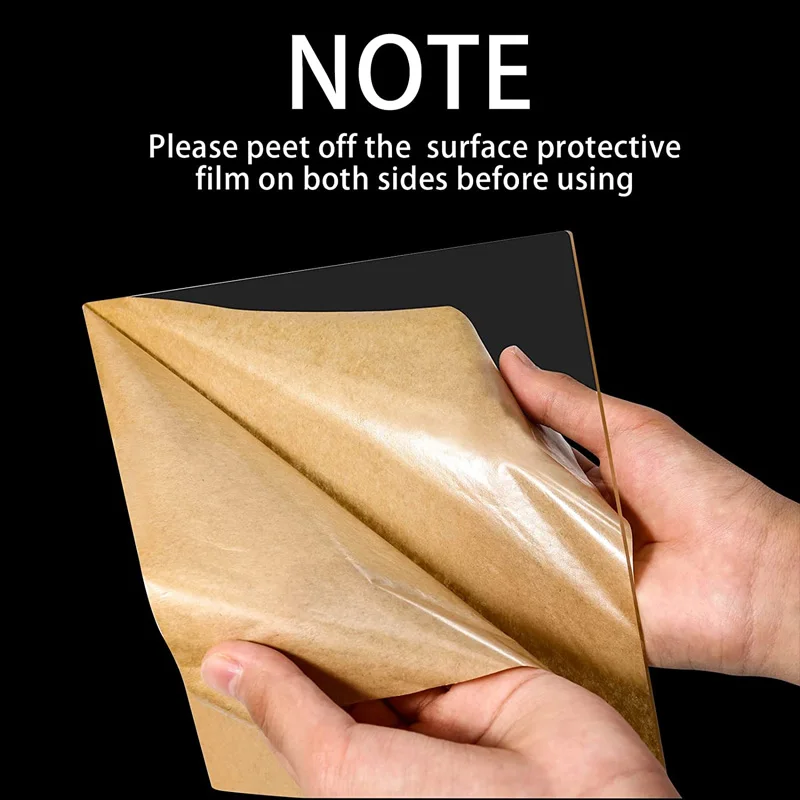 Size Option 3mm Cast Acrylic Thickness Clear Perspex Sheet Cut Plastic Transparent Board Perspex Panel Doors Signage Decor