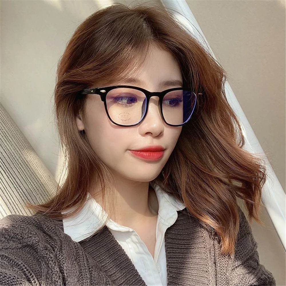Transparent Myopia Glasses Women Blue Light Blocking Computer Eyeglasses Men Oversized Ultralight Shortsighted Eyewear 0 To -600 5