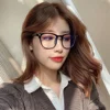 Transparent Myopia Glasses Women Blue Light Blocking Computer Eyeglasses Men Oversized Ultralight Shortsighted Eyewear 0 To -600 5