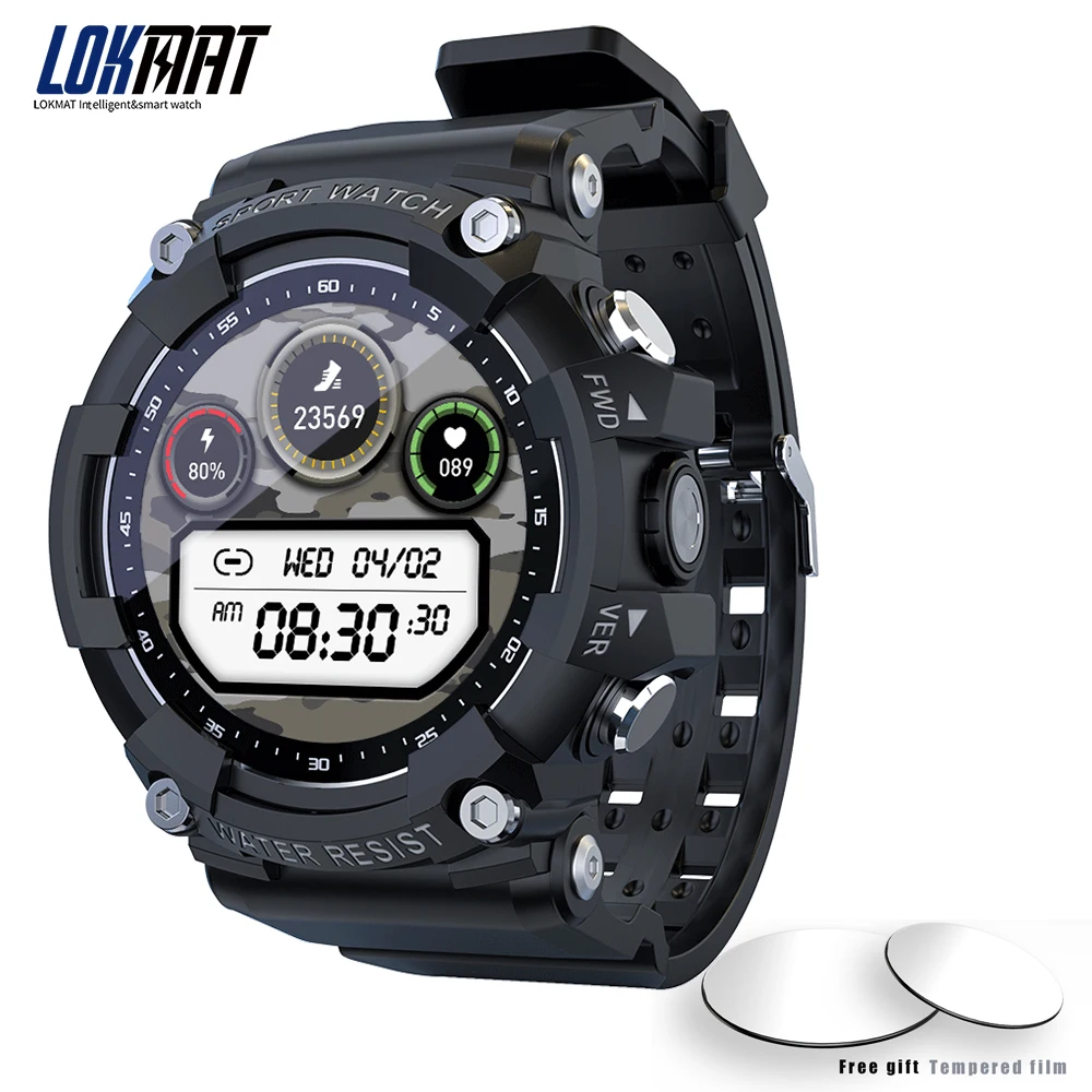 Smart Watch LOKMAT ATTACK 2 Fitness Tracker Sports Bluetooth IP68 Waterproof Watches Heart Rate for Android IOS HUAWEI |