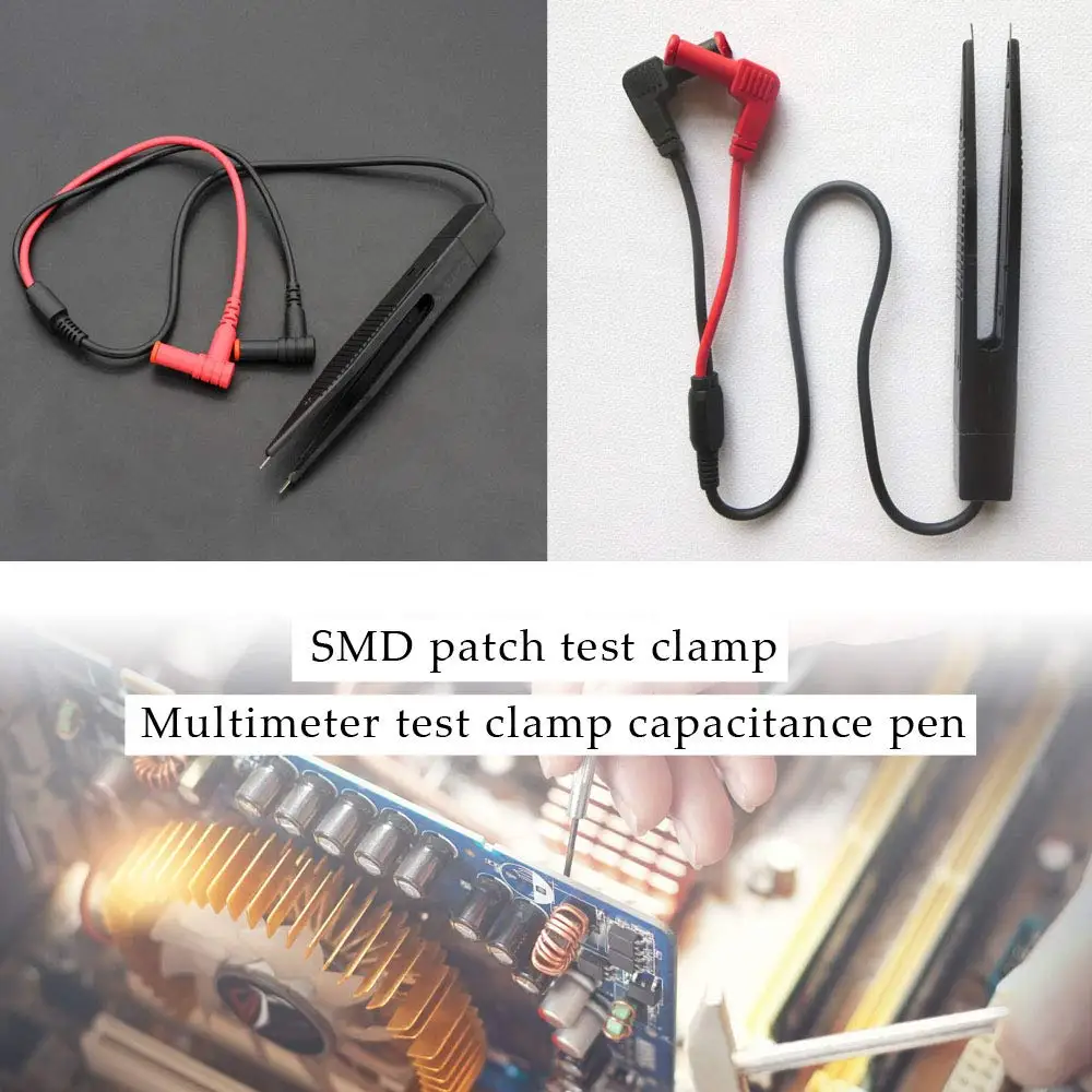 2PCS SMD LCR 칩 테스트 클립 커패시턴스 인덕터 저항 테스트 클립 미터 리드 프로브 멀티 미터 핀셋