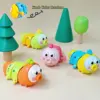 Cute Caterpillar Toy Wind Up Toys for Children Baby Sensory Slug Clockwork Animal Educational Color Shape Gift 3