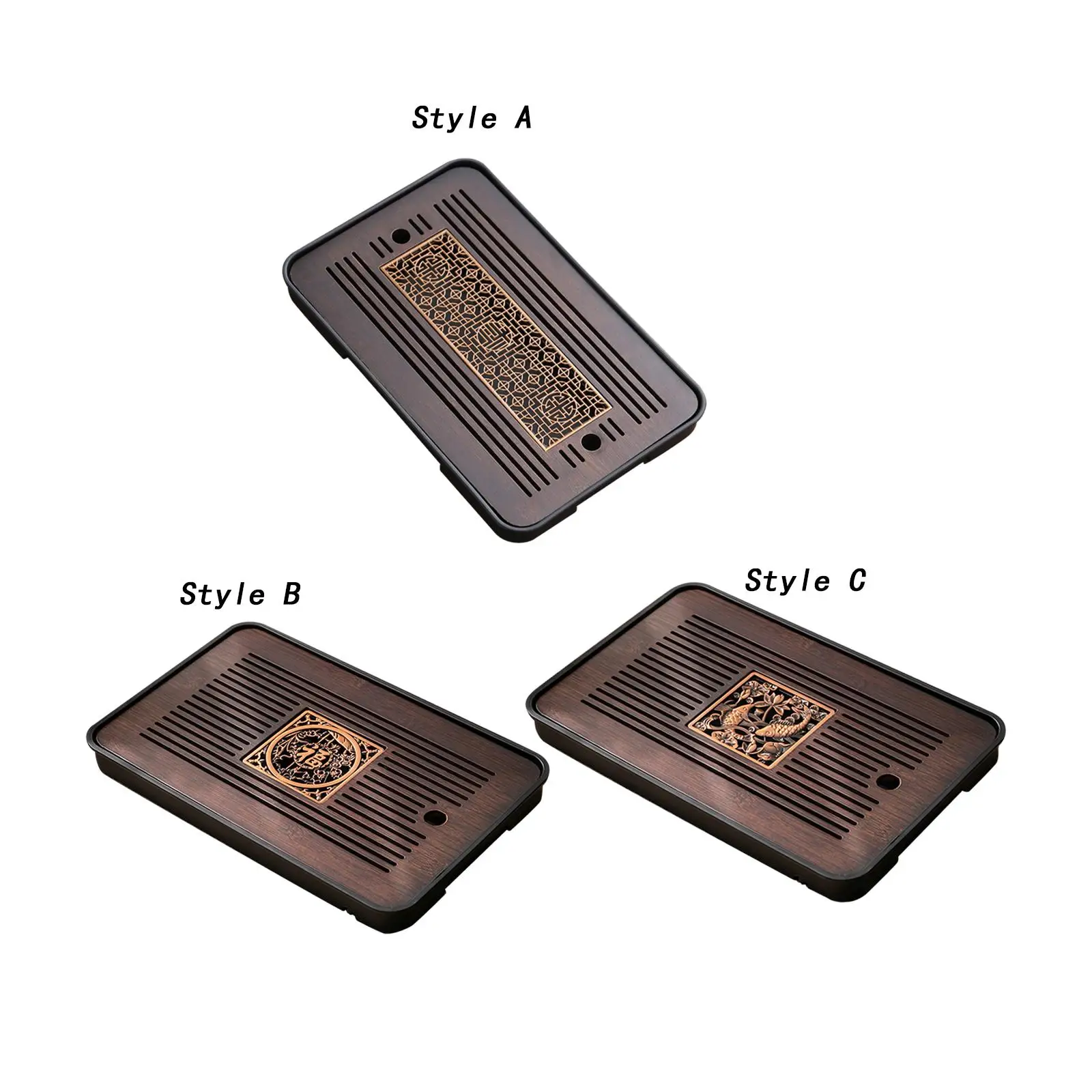 Bamboo Tea Tray Water Storage Simple Tea Set Accessory Kungfu Table Drainage for Household Office Home tea tray