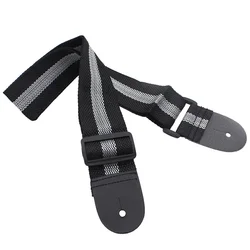Vibrant Adjustable Pure Cotton Guitar Strap (GS - 01 White)