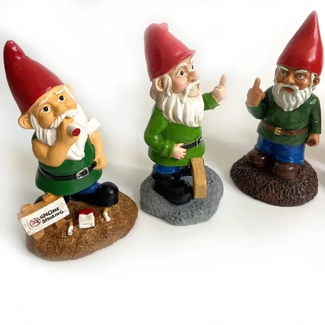 Naughty Garden Gnome Sculpture Ornament 46