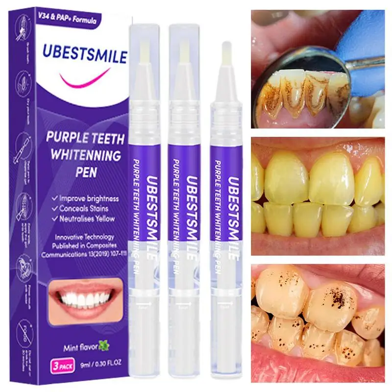 

3 шт., фиолетовая зубная щетка для удаления зубного налета